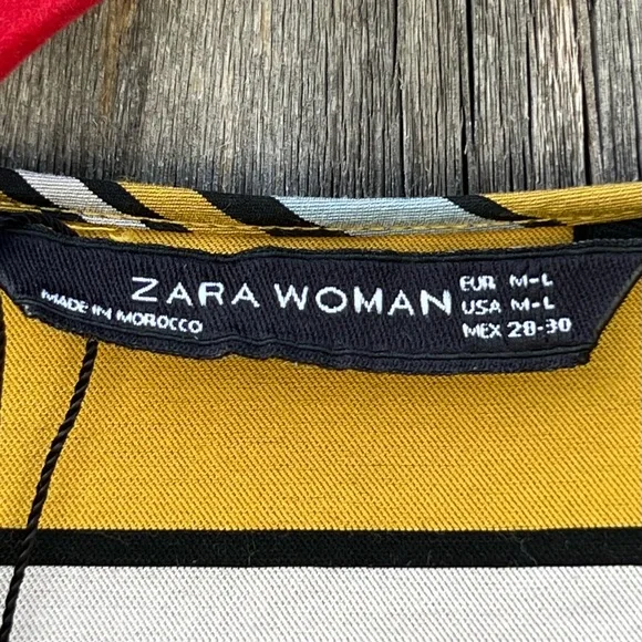 Zara Kimono Wrap Sequin Top Size Medium/Large Mustard Yellow Great Condition - Picture 8 of 12